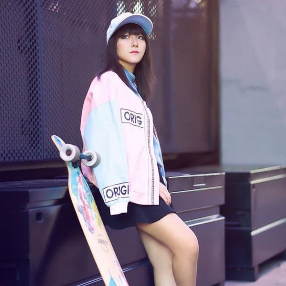 "ORGINAL" Blocky Pastel Bomber Jacket